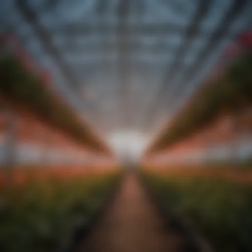 High-Pressure Sodium LED technology illuminating a modern greenhouse