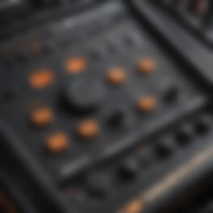 Close-up of Hustler Raptor's innovative control panel