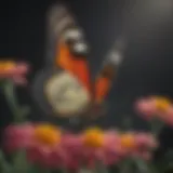 Colorful butterfly perched on a flower