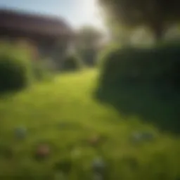 A lush green lawn affected by pests