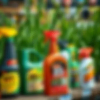 Selection of Weed Killers for Bermuda Grass Various weed killer products on display