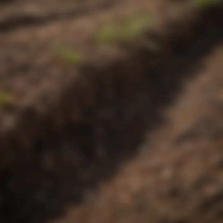 Healthy soil with rich organic matter for optimal grass growth