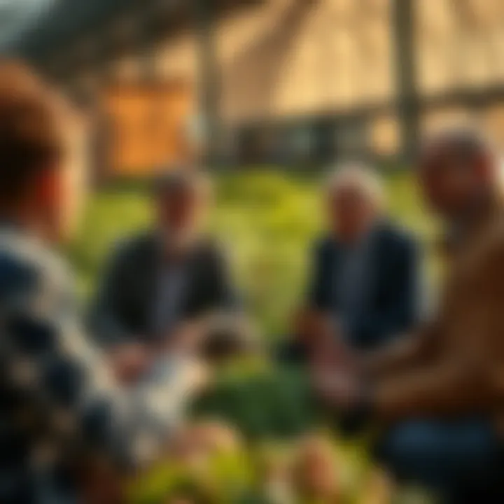 Policy makers discussing agricultural resilience strategies