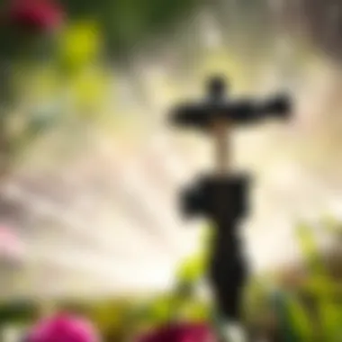 Installation of a Rainmaster sprinkler head in a garden
