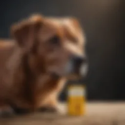 A close-up view of Interceptor wormer packaging for dogs