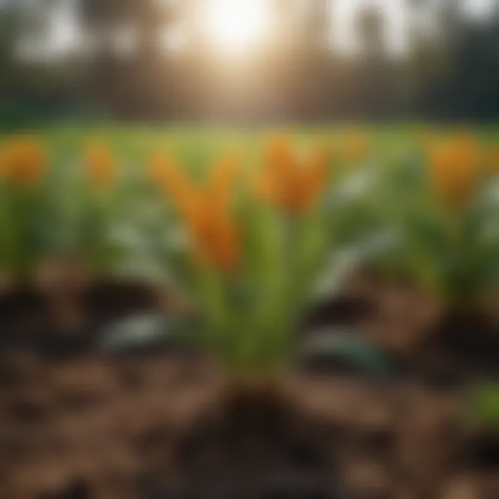 Turmeric plant in a field