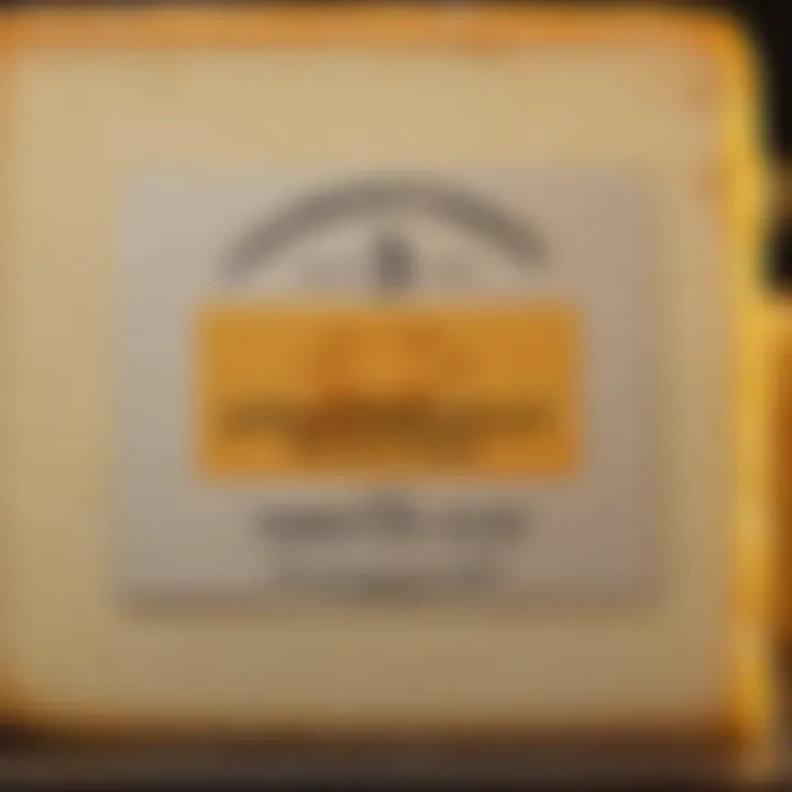 A close-up of a cheese label highlighting nutritional information