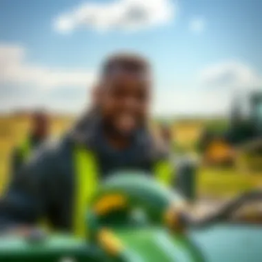 Empowerment Through Education: Training Local Agricultural Professionals Training session for local farmers at John Deere facility