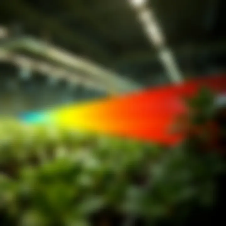 Impact of Light Spectrum on Plant Development Diagram showing the effect of light spectrum on plant growth