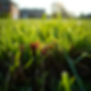 Understanding Thatch Buildup Visual representation of thatch buildup in a lawn