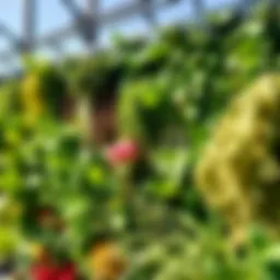 Elegant vertical garden displaying a variety of lush plants