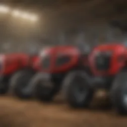 Different battery sizes for Mahindra tractors displayed side by side