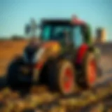 Tractor in a field showcasing mobile service