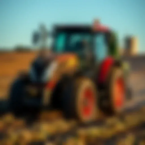 Tractor in a field showcasing mobile service