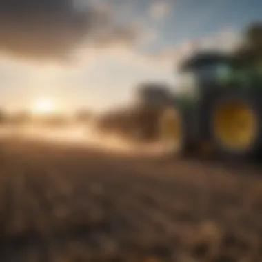 Revolutionizing Harvesting Techniques Efficient harvesting equipment operating in a field