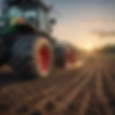 Modern tillage tool demonstrating soil preparation