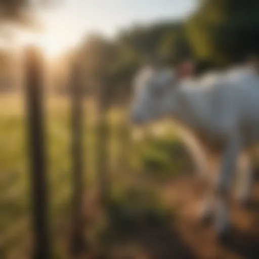 Flexible goat fencing arrangement in a pasture