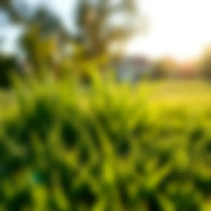 Healthy grass thriving post-weed management