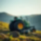 Innovative zero turn tire on a slope