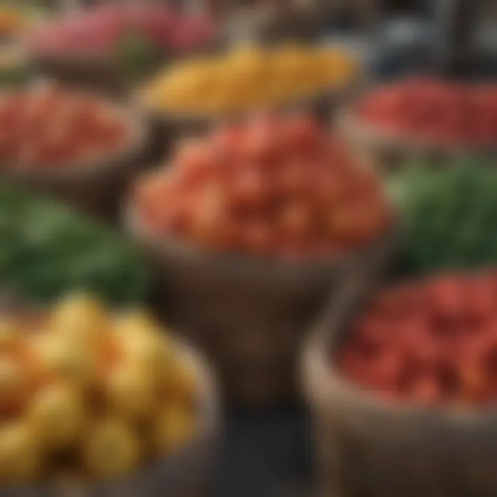 Close-up of fresh produce in a market