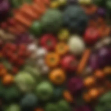 Fresh Harvest from Regenerative Practices A close-up of fresh vegetables harvested from regenerative practices