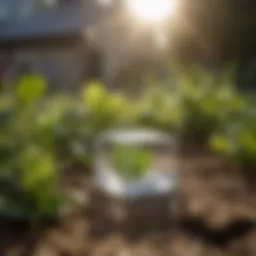 Innovative non-ice ice cubes in a sustainable garden setting