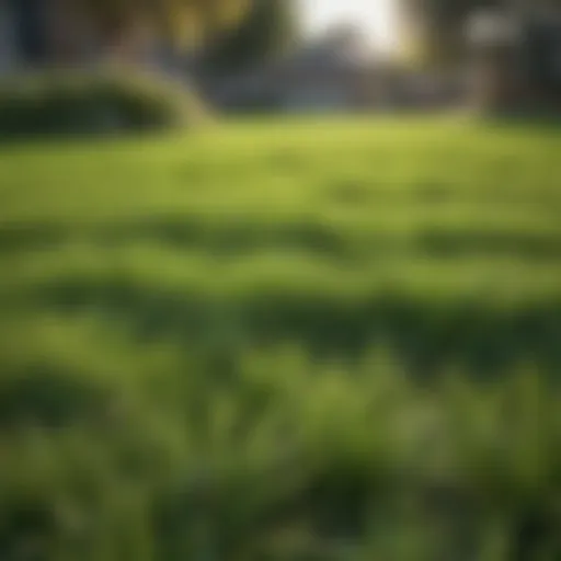 Lush Bermuda grass in North Texas lawn
