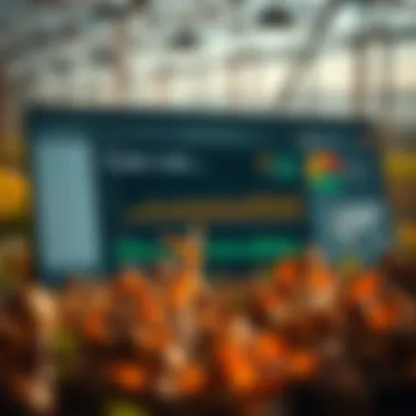 Agricultural Software Dashboard Dashboard interface of agriculture software