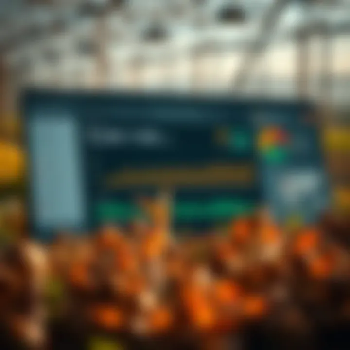 Agricultural Software Dashboard Dashboard interface of agriculture software