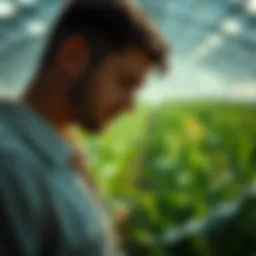 Visual representation of nutrient analysis in crops