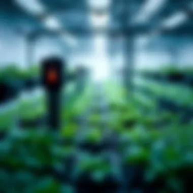 Hydroponic setup showcasing nutrient delivery system