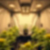 Luxurious indoor grow tent with optimized lighting