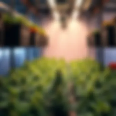 Organized grow space with optimal plant arrangement