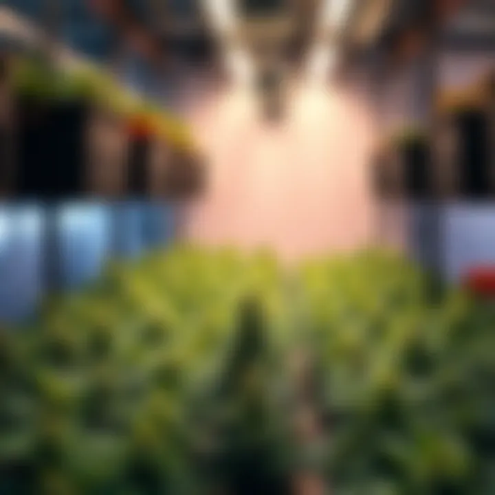 Organized grow space with optimal plant arrangement