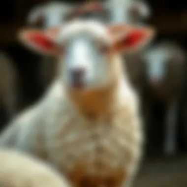 A show lamb demonstrating healthy growth and vitality.