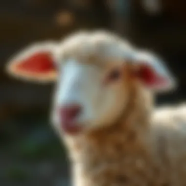 High-quality wool from a well-cared-for show lamb.