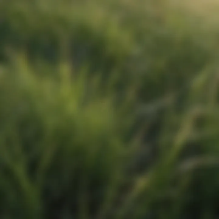 Close-up of different grass species