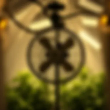 Enhancing Airflow with Oscillating Fans Oscillating fan in a grow tent promoting airflow