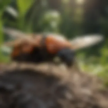 Beneficial Insects in Sustainable Agriculture A diverse range of beneficial insects in a garden setting.