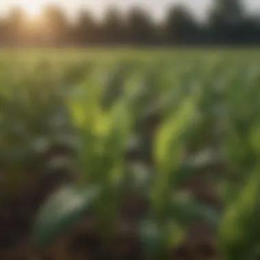 Healthy Resistant Crops in Action A close-up of a healthy, resistant crop thriving in a field.