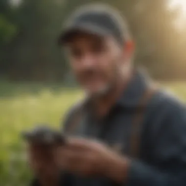Innovative Technology in Pest Monitoring A modern farmer using technology in pest monitoring