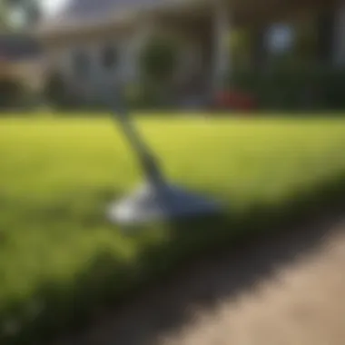 A lush green lawn post power raking treatment