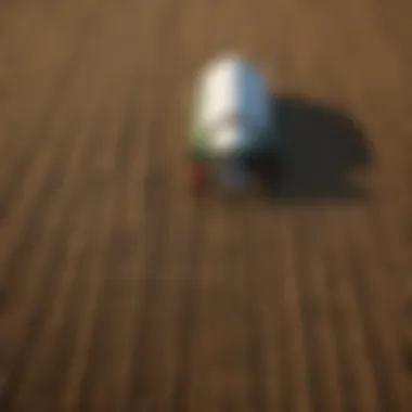 Modern Farming Techniques in Precision Agriculture Aerial view of a modern farm utilizing precision agriculture techniques.