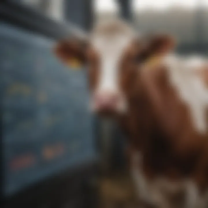 Data analysis dashboard for livestock health tracking