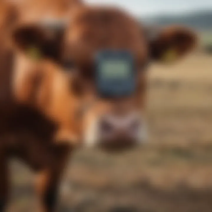 Real-time tracking system for monitoring cattle health