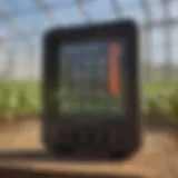 Advanced remote greenhouse thermometer displaying real-time data