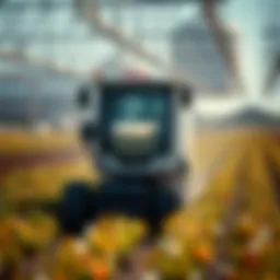 Automated farming equipment in action