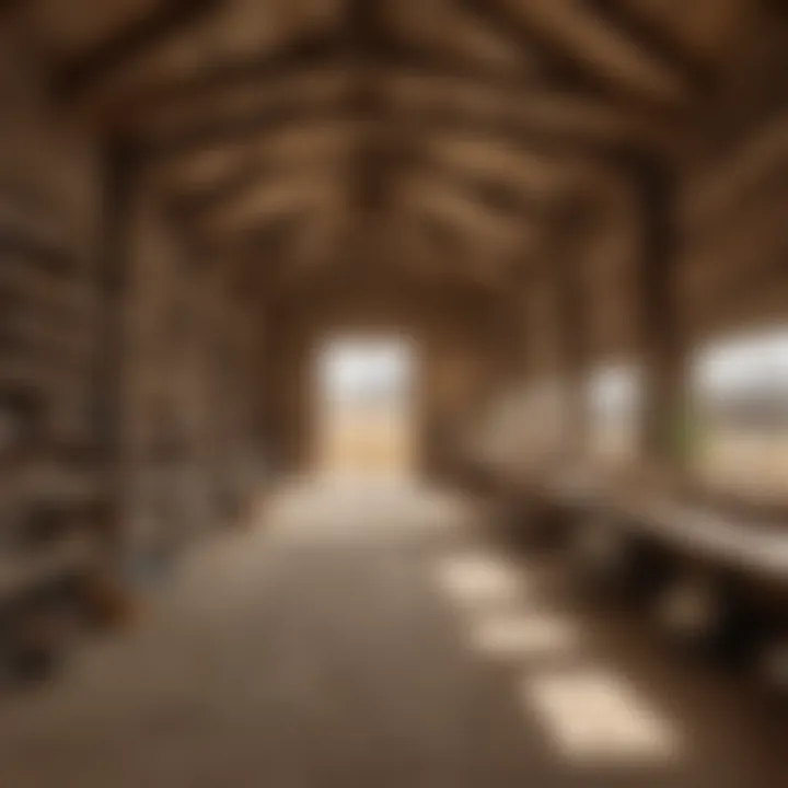 Interior view highlighting the functionality and layout of a Sand Creek barn