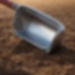 A detailed view of a scoop dehorner showcasing its unique design and functionality.