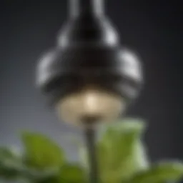 Detailed view of a screw-in LED grow light fixture
